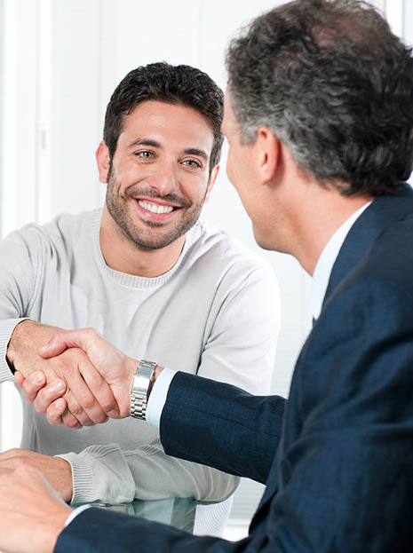 Client Shaking Hands with Project Manager